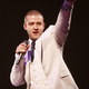 Timberlake in one of his pop-star outfits.